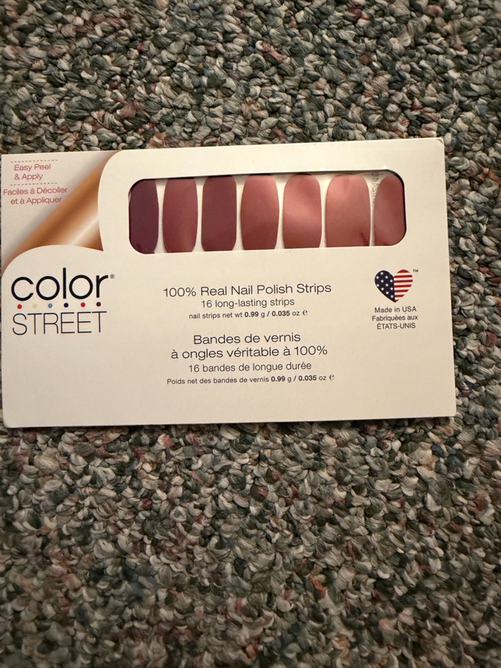 Color Street Venetian Velvet Mauve & Dusty Rose Matte Nail Polish Strips
